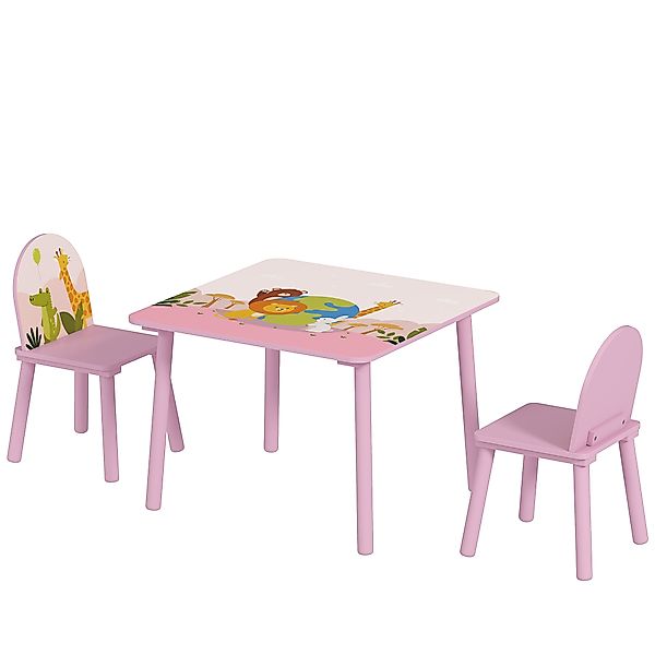 AIYAPLAY Tisch- und Stuhlset für Kinder 3–8 Jahre mit Tiermotiven und abger günstig online kaufen