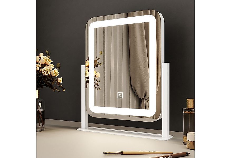 WDWRITTI Kosmetikspiegel LED Schminkspiegel 3Lichtfarben Helligkeit dimmbar günstig online kaufen