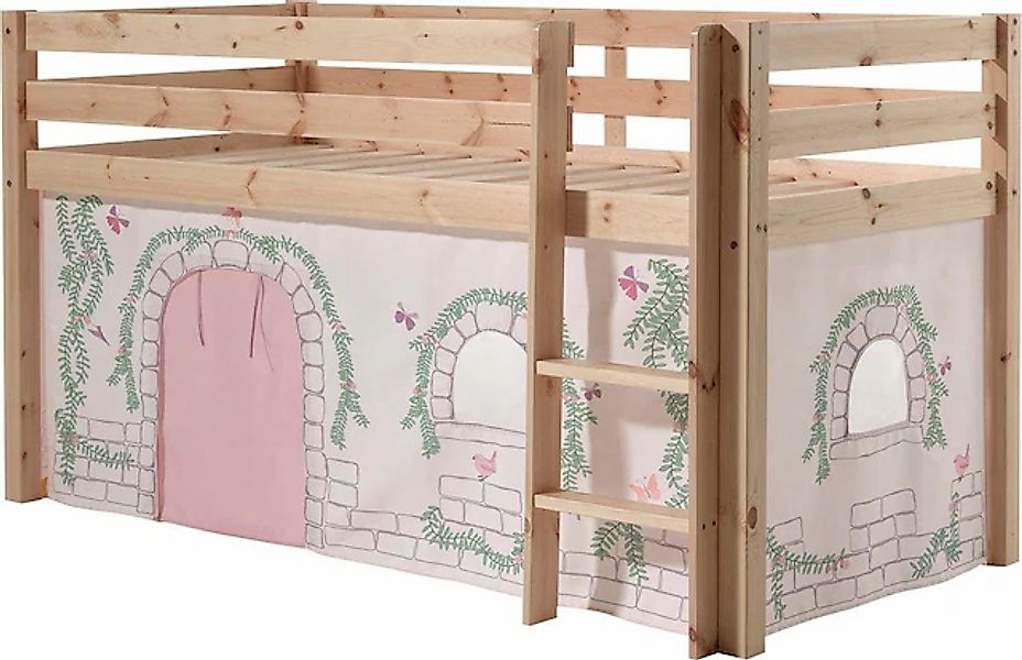Vipack Hochbett "Pino, Spielbett massiv Kiefer, stabil gebaut, 3 Korpusfarb günstig online kaufen