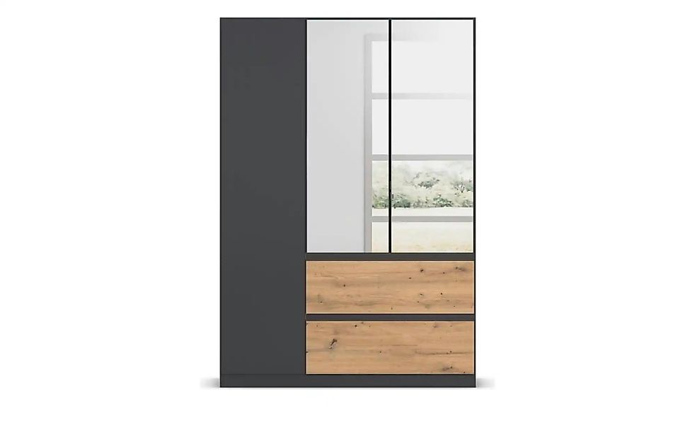 Drehtürenschrank   Jamila ¦ grau ¦ Maße (cm): B: 136 H: 197 Schränke > Klei günstig online kaufen