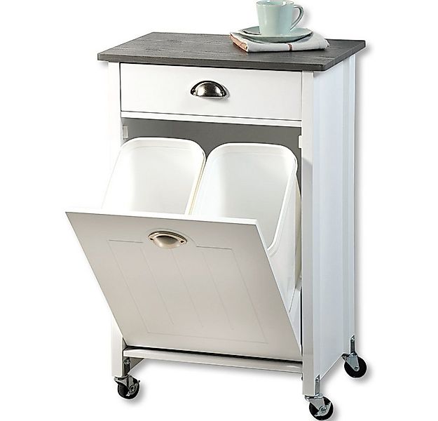 KESPER® Küchenwagen Rollwagen mit Mülltrennsystem, 2 Abfalleimer, 4 stabile günstig online kaufen