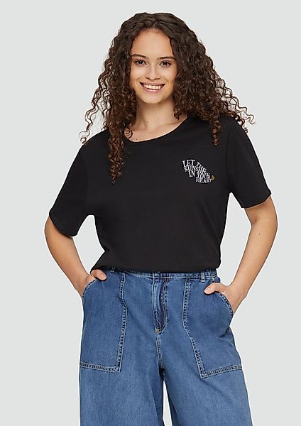 QS Kurzarmshirt T-Shirt aus Baumwolle mit günstig online kaufen