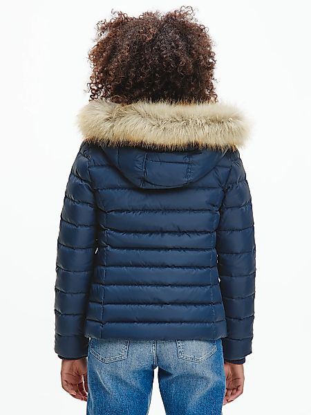 Tommy Jeans Daunenjacke "BASIC HOODED DOWN JACKET", mit Kapuze, mit Fellimi günstig online kaufen