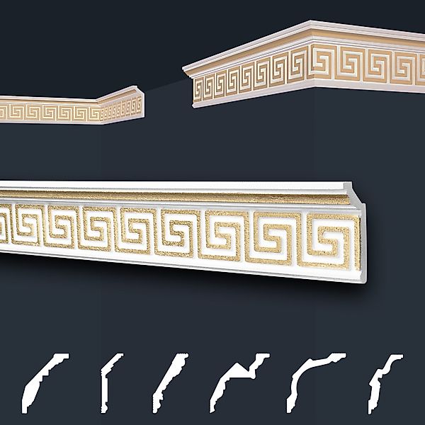 marbet design Stuckleiste B-21 gold, 50 günstig online kaufen