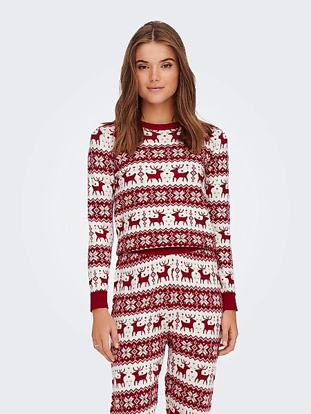 ONLY Weihnachtspullover "ONLXMAS COMFY SNOWFLAKE L/S PULLOVER KNT" günstig online kaufen