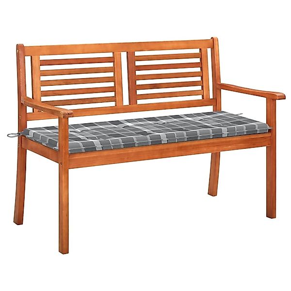 vidaXL 2-Sitzer-Gartenbank mit Auflage 120 cm Massivholz Eukalyptus 3060983 günstig online kaufen