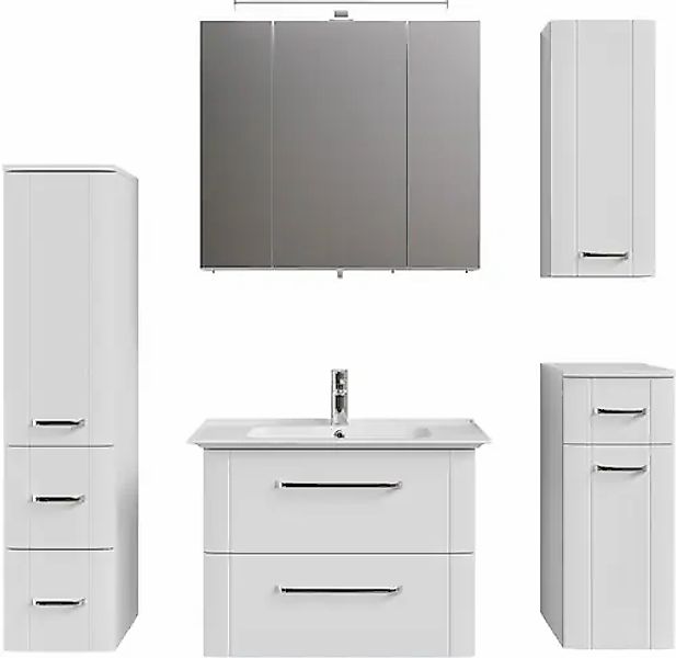 Saphir Badmöbel-Set »Serie 3006 5-teilig Keramik-Waschtisch mit Spiegelschr günstig online kaufen