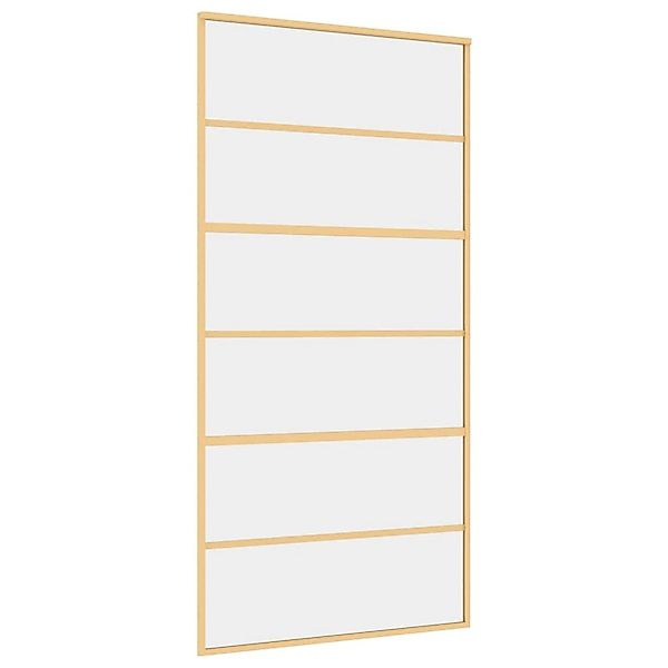 vidaXL Schiebetür Golden 102,5x205 cm ESG-Klarglas und Aluminium 155162 günstig online kaufen