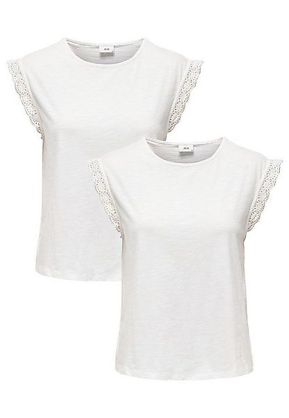 JACQUELINE de YONG T-Shirt 2-er Stück Set Kurzarm Spitzen Blusen JDYSALVA ( günstig online kaufen