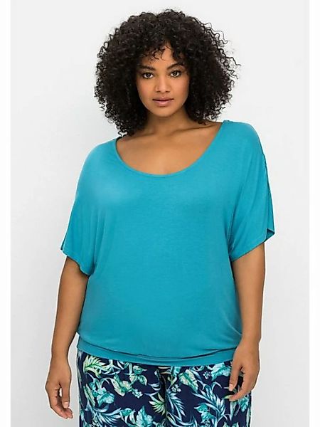 Sheego T-Shirt "Große Größen", mit Einsatz aus Spitze im Nacken günstig online kaufen