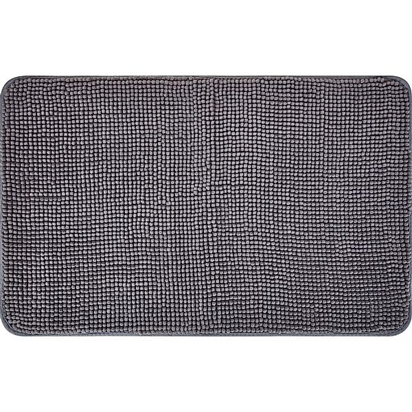 baliv Badematte 50 cm x 80 cm Polyester Dunkelgrau günstig online kaufen