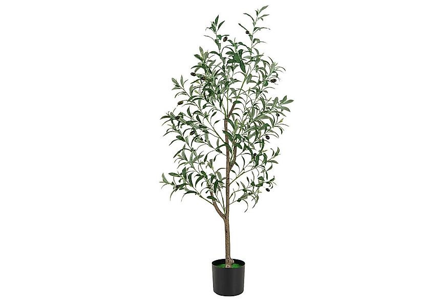 Kunstpflanze Olivenbäume, COSTWAY, Höhe 130 cm, 130 cm künstliche Olivenbäu günstig online kaufen