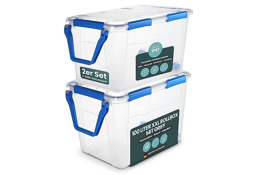 Kreher Aufbewahrungsbox mit Deckel und Dichtungsring (IP67) 100 Liter, roll günstig online kaufen