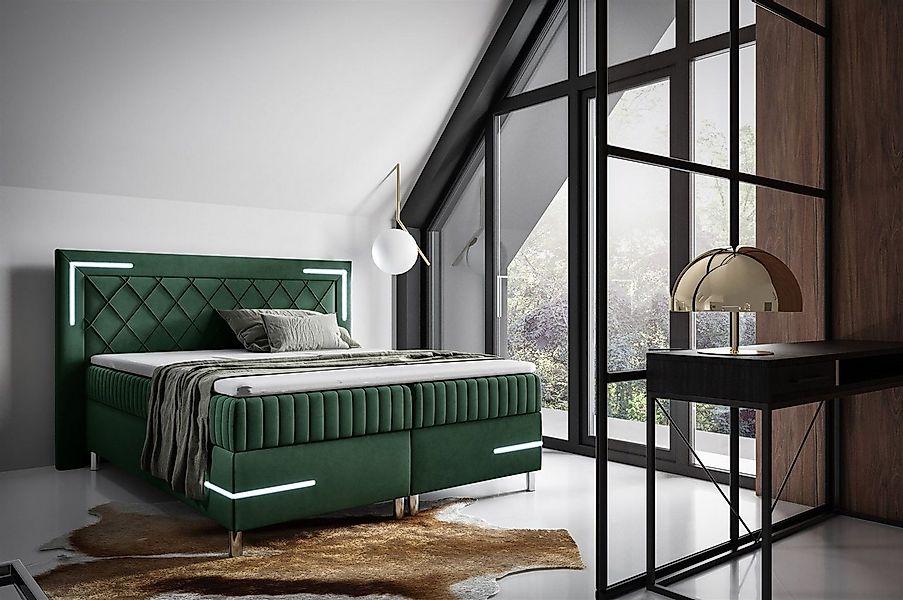 Fun Möbel Boxspringbett Boxspringbett Schlafzimmerbett AMORE Nr.3 in Stoff günstig online kaufen