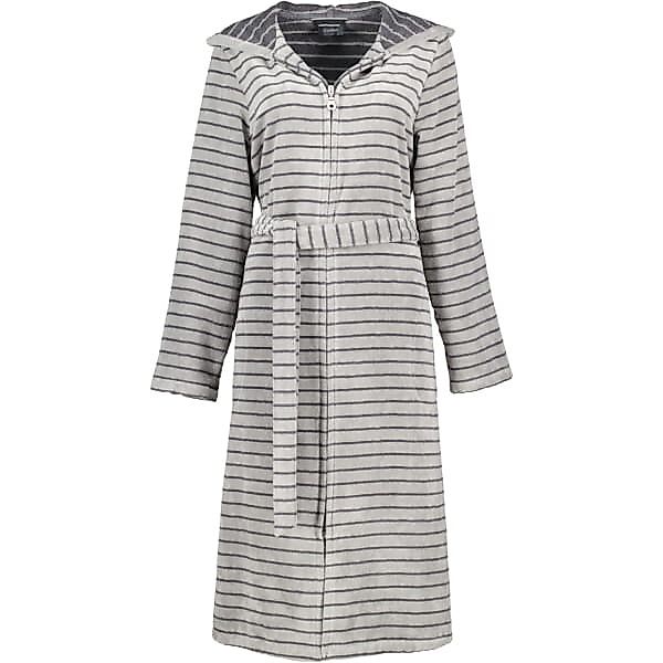 Cawö Damen Bademantel Kapuze Reißverschluss Shades 1492 - Farbe: stein - 77 günstig online kaufen