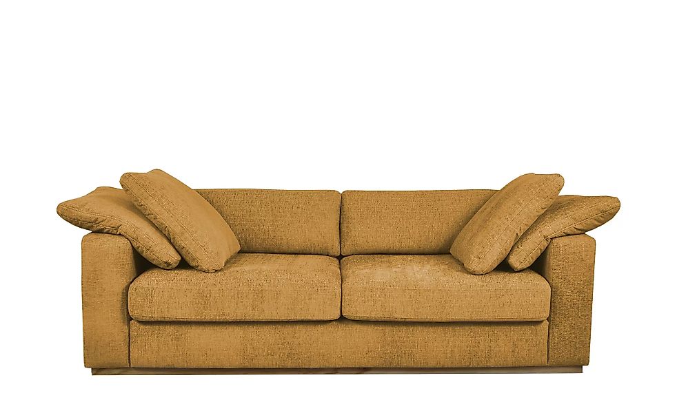 Sofa - gelb - 225 cm - 81 cm - 104 cm - Polstermöbel > Sofas > 3-Sitzer - M günstig online kaufen