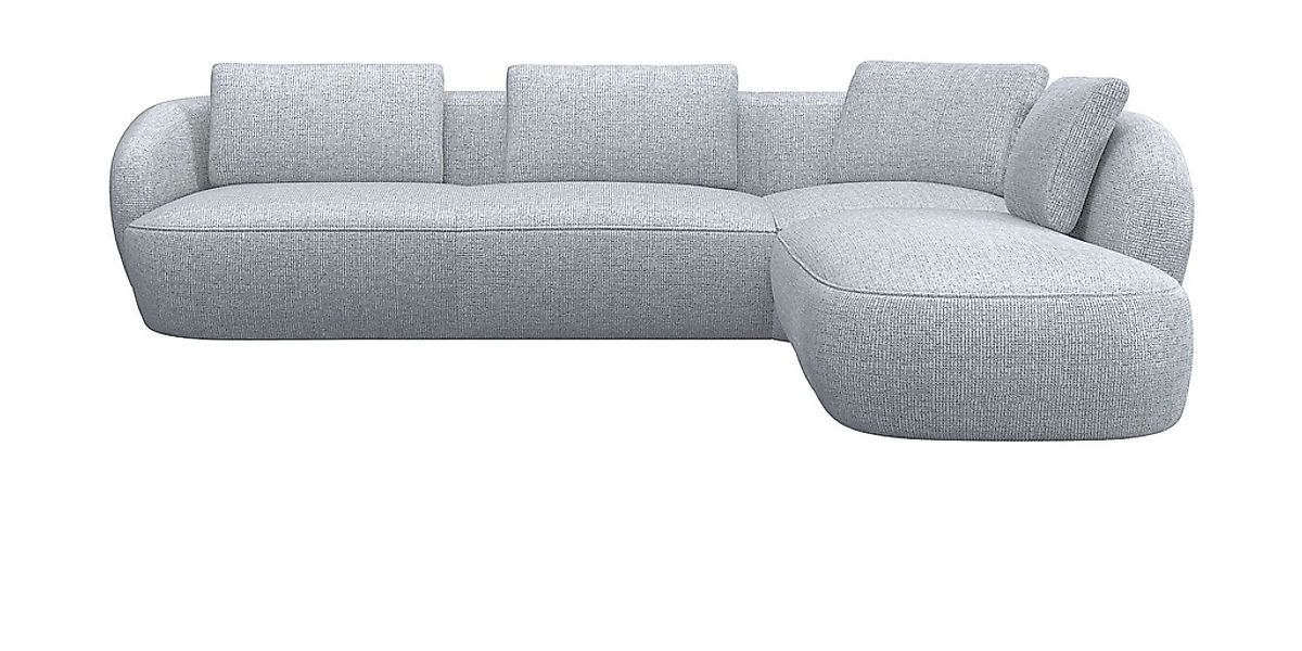 FLEXLUX Ecksofa "Torino, rund, L-Form, Sofa-Ecke mit Ottomane" Modernes, or günstig online kaufen