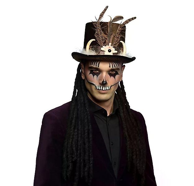 Boland Zauberer-Kostüm Voodoo Hut Buluku mit Haar braun Karneval Halloween günstig online kaufen