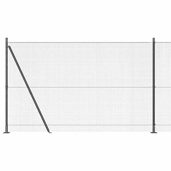 vidaXL Zaunpfosten Grau 50 x 1,4 m 16 x 16 mm Gewebe Stahl und PVC 3352597 günstig online kaufen