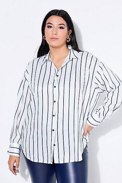 Studio Untold Hemdbluse Hemd Oversize Shape Satin Streifen günstig online kaufen