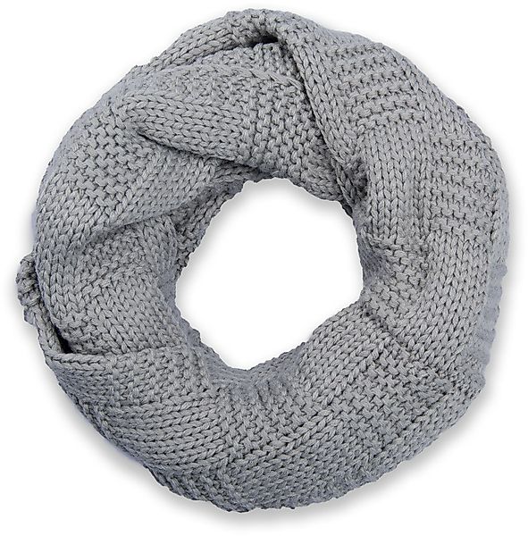 styleBREAKER Strickschal Feinstrick Loop mit Patentmuster, günstig online kaufen