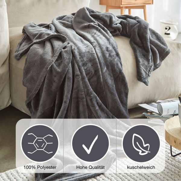 IBENA Wohndecke "Uni Fleecedecke Olbia" einfarbig schick, Kuscheldecke günstig online kaufen