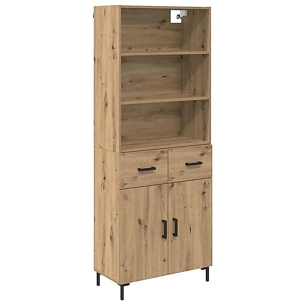 vidaXL Highboard Artisan-Eiche 69,5 x 34 x 180 cm Holzwerkstoff 3415960 günstig online kaufen