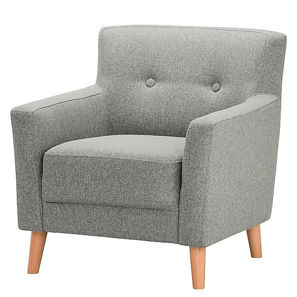 home24 Norrwood Sessel Bette II Grau Webstoff 80x82x80 cm (BxHxT) günstig online kaufen