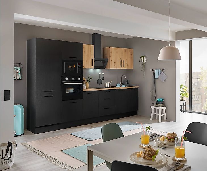 BASIC by Balculina Küchenzeile »Turin« Breite 330 cm, wahlweise mit E-Gerät günstig online kaufen