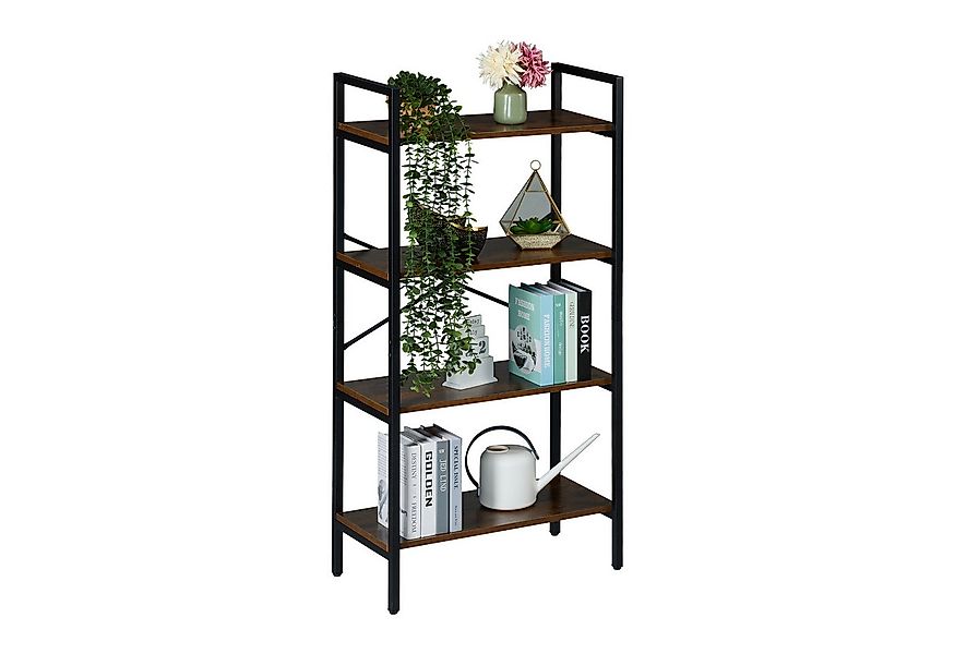 relaxdays Bücherregal Industrial Style, 4 günstig online kaufen