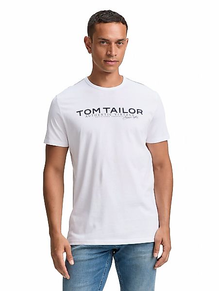 TOM TAILOR Rundhalsshirt, mit Logoprint günstig online kaufen