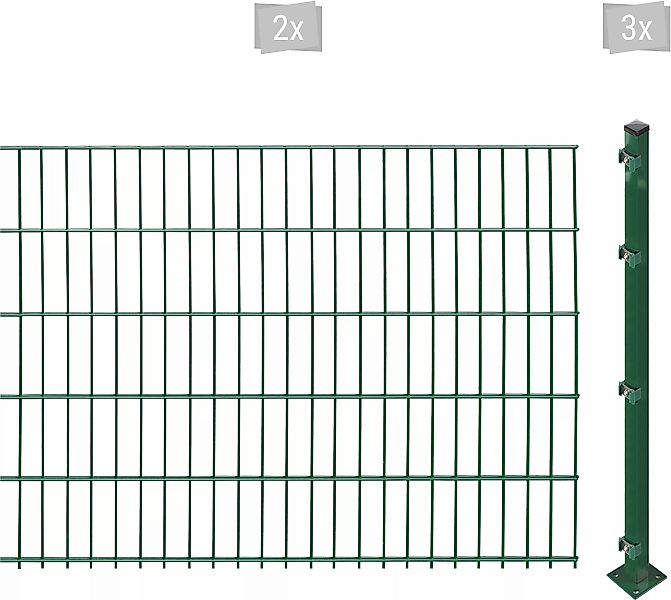 Arvotec Doppelstabmattenzaun "ESSENTIAL 103 zum Aufschrauben", Zaunhöhe 103 günstig online kaufen