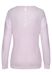 LASCANA V-Ausschnitt-Pullover mit Zierperlen im Rücken, günstig online kaufen