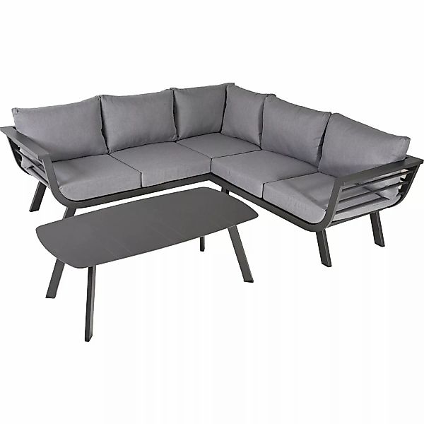 Garden Pleasure Lounge-Gruppe Aurelia Grau günstig online kaufen