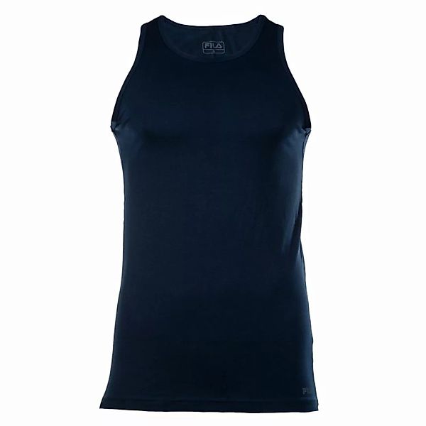 FILA Herren Tank Top - Unterhemd, Rundhals, Single Jersey, einfarbig Blau M günstig online kaufen