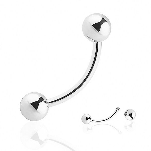Taffstyle Augenbrauenpiercing Augenbrauenpiercing Piercing Banane Silber günstig online kaufen