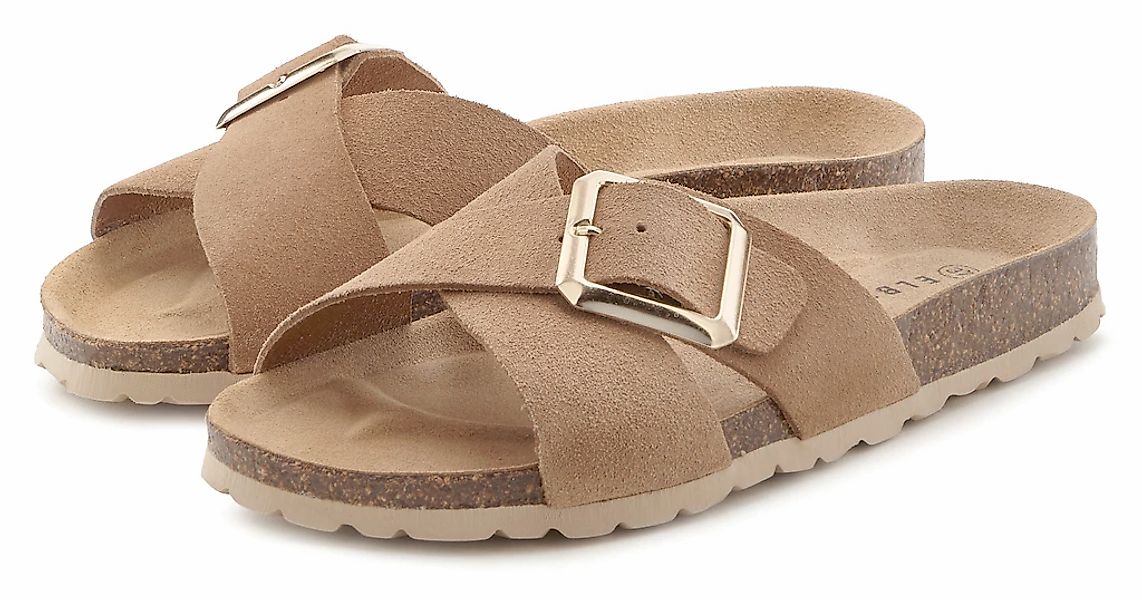 Elbsand Pantolette "Mule, Sandale, offener Schuh, Sommerschuh, Lederpantole günstig online kaufen