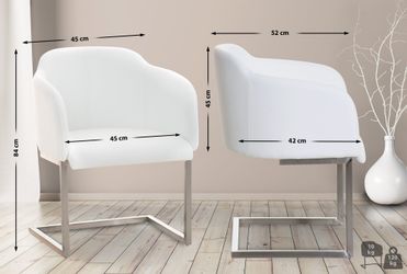 CLP Besucherstuhl Magnus, Freischwinger, Kunstleder-Bezug, Edelstahl günstig online kaufen