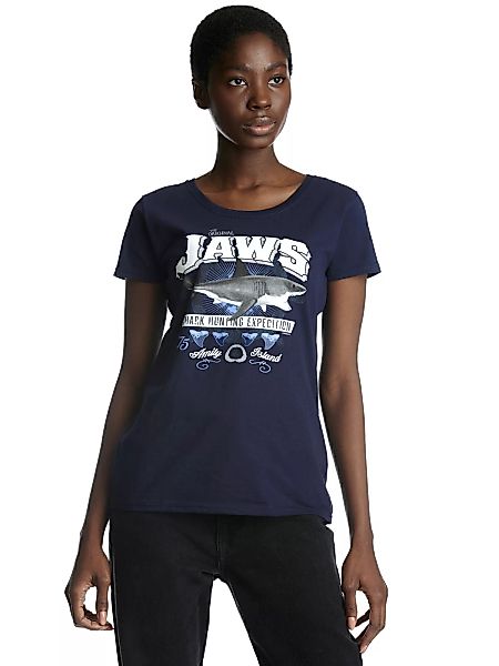 Der weisse Hai Shark Hunting Damen T-Shirt marine günstig online kaufen