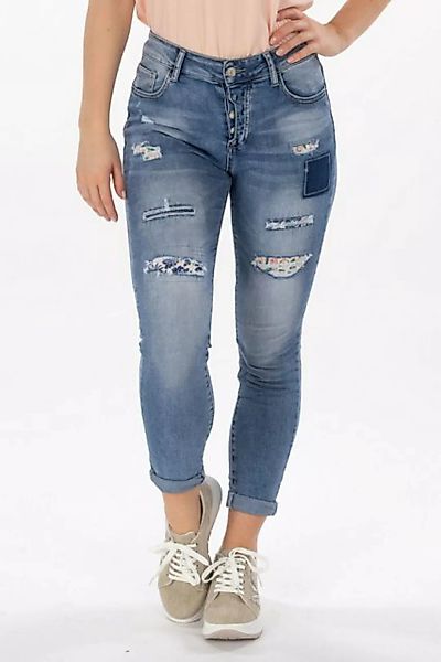 La Strada Destroyed-Jeans im Crinkle Look günstig online kaufen