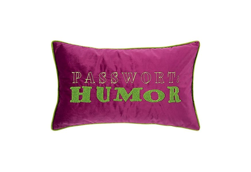PAD Dekokissen Kissenhülle Letters Humor Green Hot Pink, Spruch, Statement, günstig online kaufen