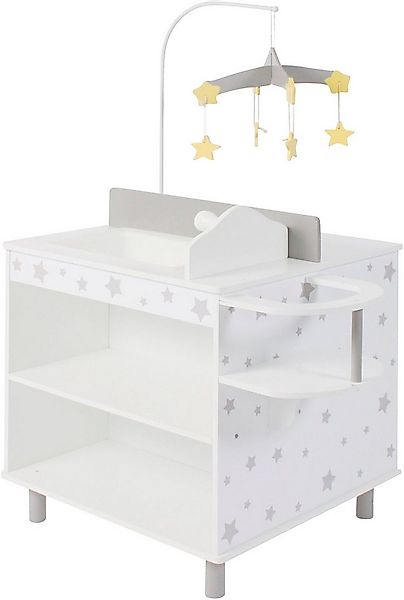 CHIC2000 Puppenwickeltisch Puppen-Wickelstation Stars grey, mit Mobile günstig online kaufen
