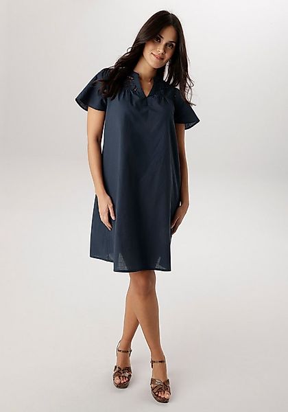 Aniston SELECTED Sommerkleid mit Lochspitze im Schulter- und Brustbereich - günstig online kaufen