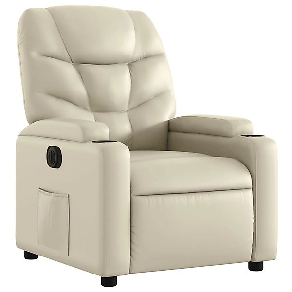 vidaXL Sessel Relaxsessel Elektrisch Creme Kunstleder günstig online kaufen