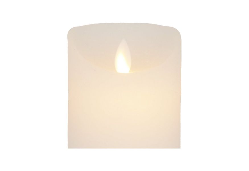 B&S LED-Kerze LED Echtwachskerze weiß mit flackereffekt und Timer H:9.5 x Ø günstig online kaufen