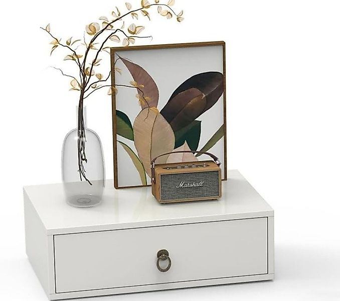 VINGLI Nachttisch hängend, Wandregal mit Schublade, Hängeschrank, 46x30x14. günstig online kaufen