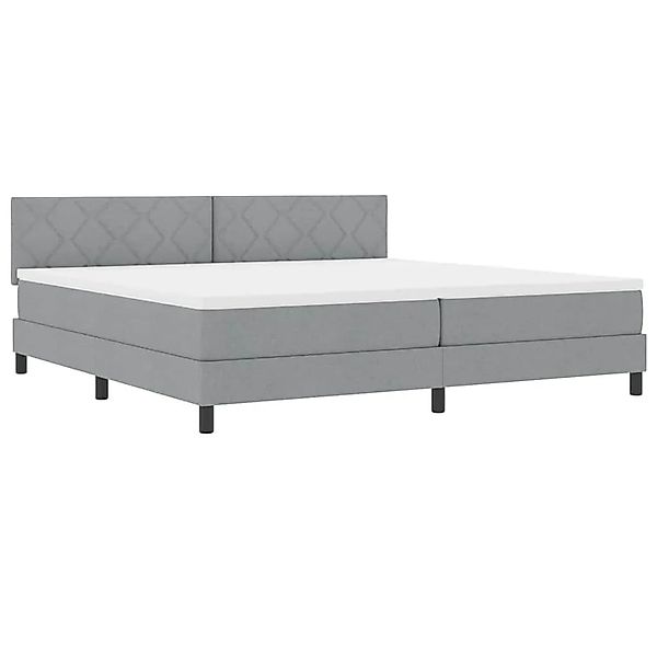 vidaXL Boxspringbett mit Matratze Hellgrau 200 x 200 cm Stoff 3342310 günstig online kaufen