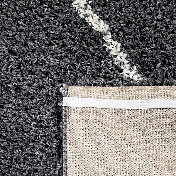 Paco Home Hochflor-Teppich »Kalmar 442«, rund, Scandi Design, Rauten Muster günstig online kaufen