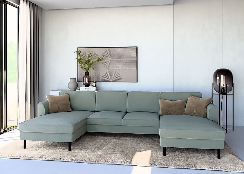 Home affaire Wohnlandschaft »Booster II, whlw. mit Schlaffunktion & Bettkas günstig online kaufen