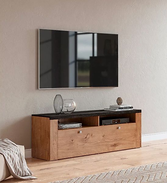 Home affaire Lowboard "Larona, zeitloses TV Board mit 1 Klappe und 2 offene günstig online kaufen